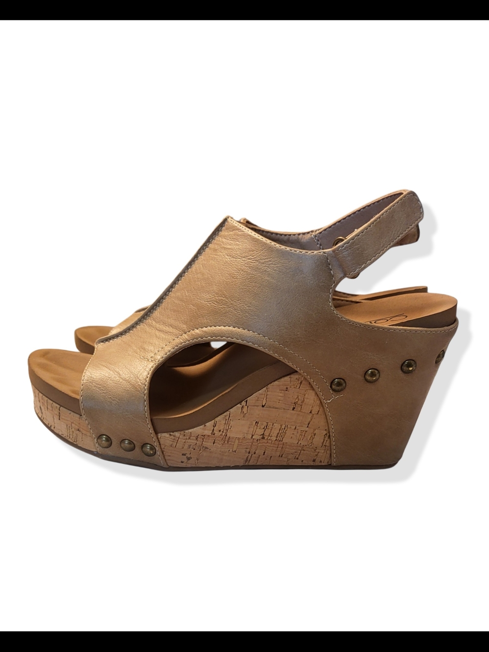 🌿Corkys Footwear Women's Size 7 Carley Wedge Sandals in a Caramel Smooth - Picture 5 of 12